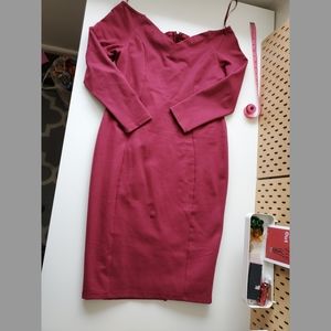 Off shoulder wiggle dress